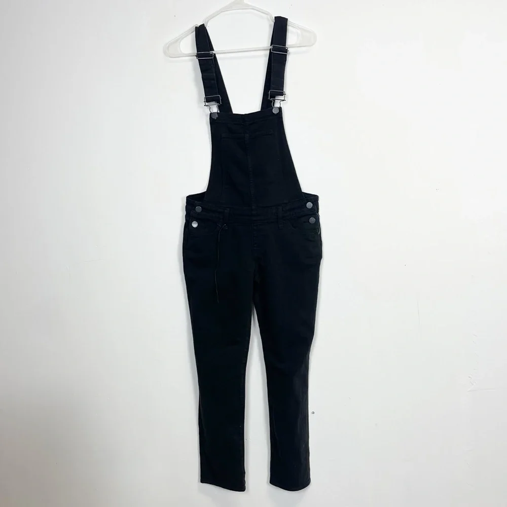 NEW Paige Denim Sierra Overalls Womens Size 24 Black Cotton Blend NWOT